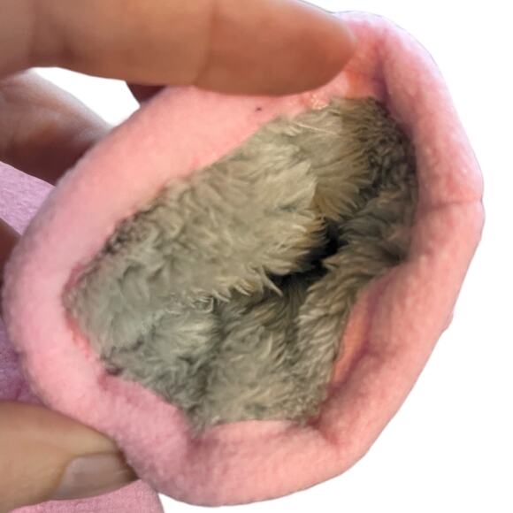 Pink Black Toddler Winter Cold Weather Soft Line Mittens Large - Picture 3 of 5